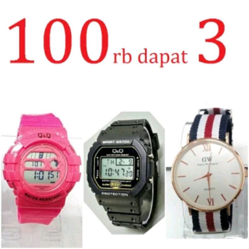 Jam tangan murah Rp. 100.000 dapat 3