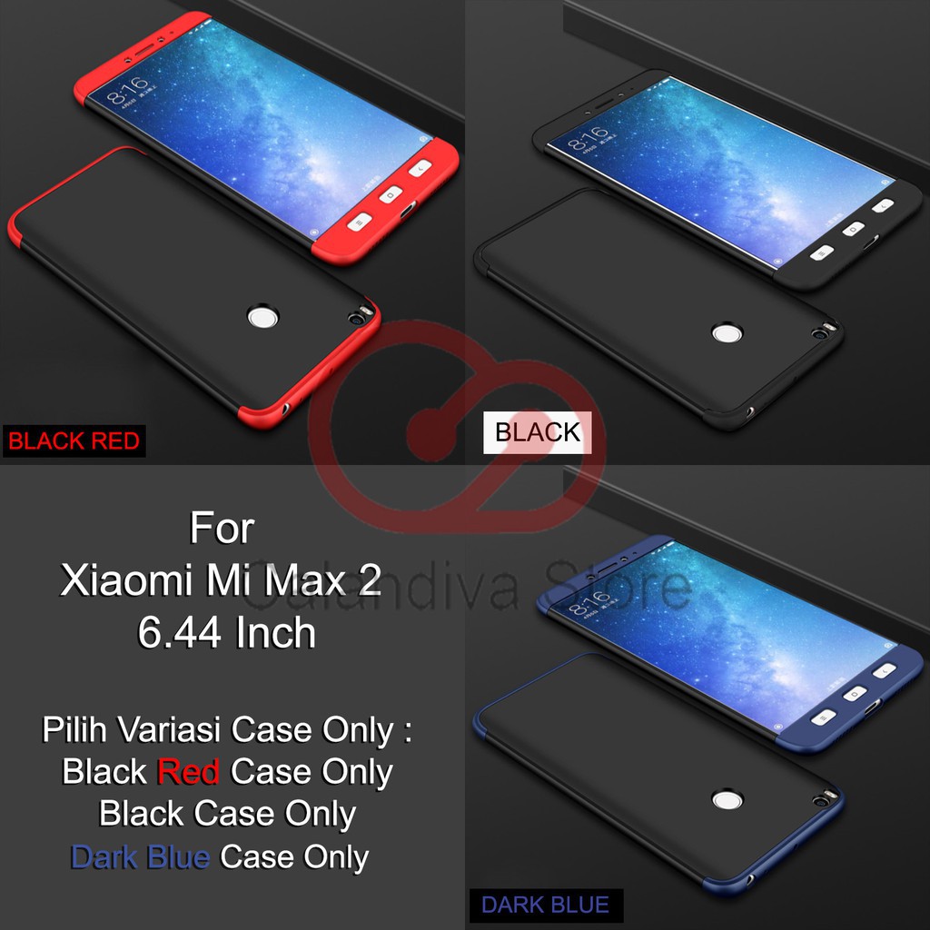 Produk Original   Calandiva Premium Front Back 360 Degree Full Protection Case for Xiaomi MI MAX 2