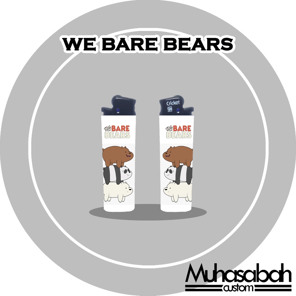 We Bare Bears Korek Api Cricket Custom Gambar Unik Murah Edisi