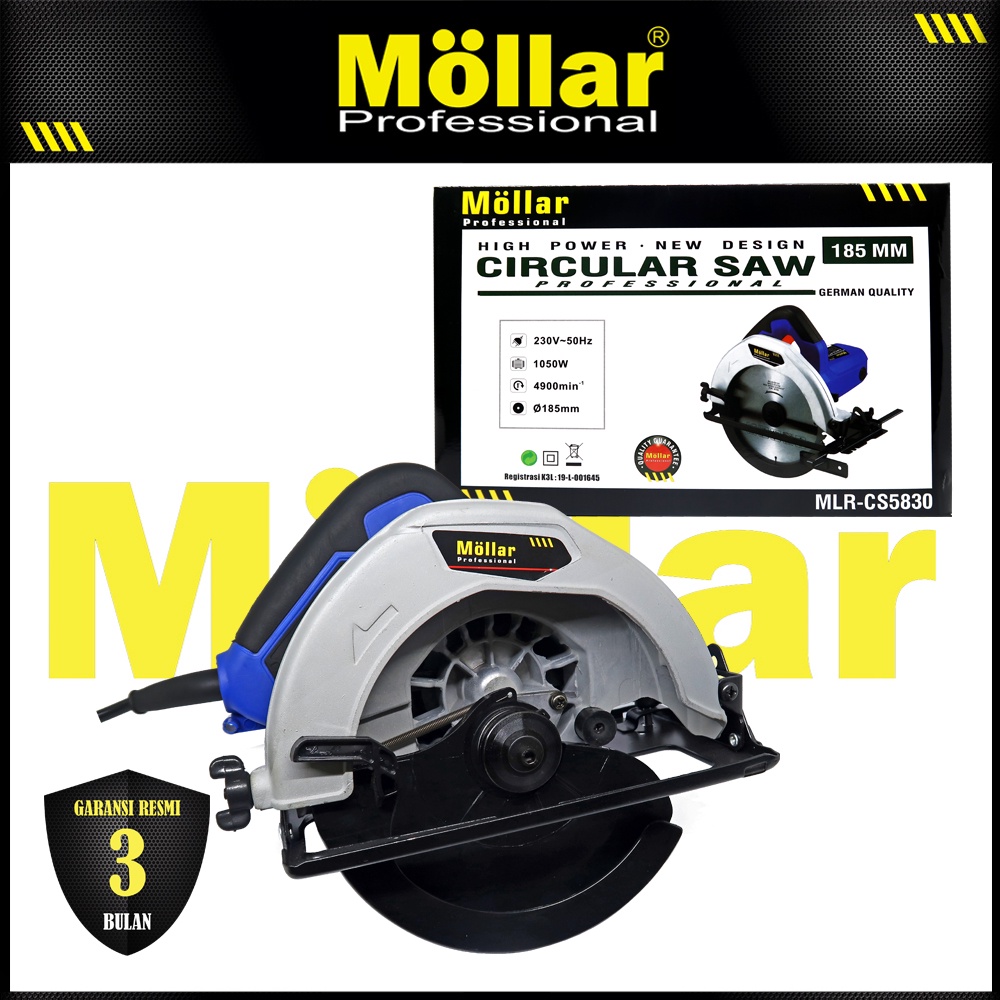 MOLLAR CS5830 Mesin Gergaji Listrik Potong Kayu Circular Saw Circle