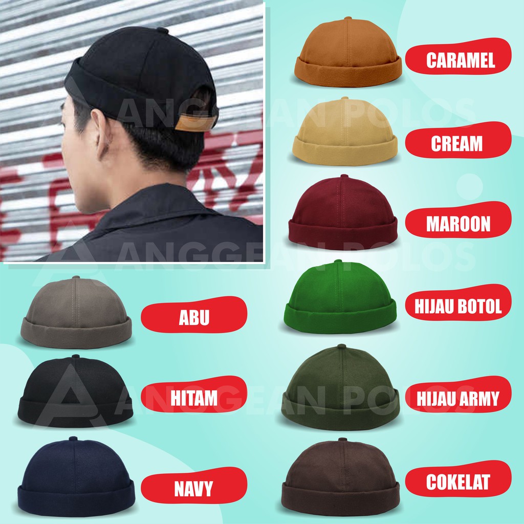 Grosir Mikihat Polos Topi Brimless Kodian Peci Miki Hat Polosan Dewasa Per Kodi Grosiran