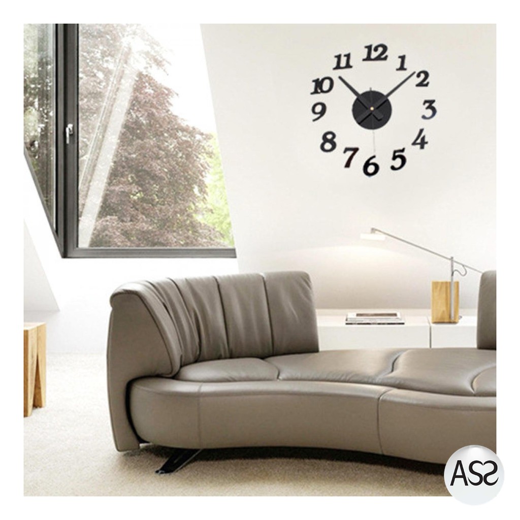 ASS Shop - Jam Dinding DIY Giant Wall Clock Quartz Creative Design 30-50cm DIY-03