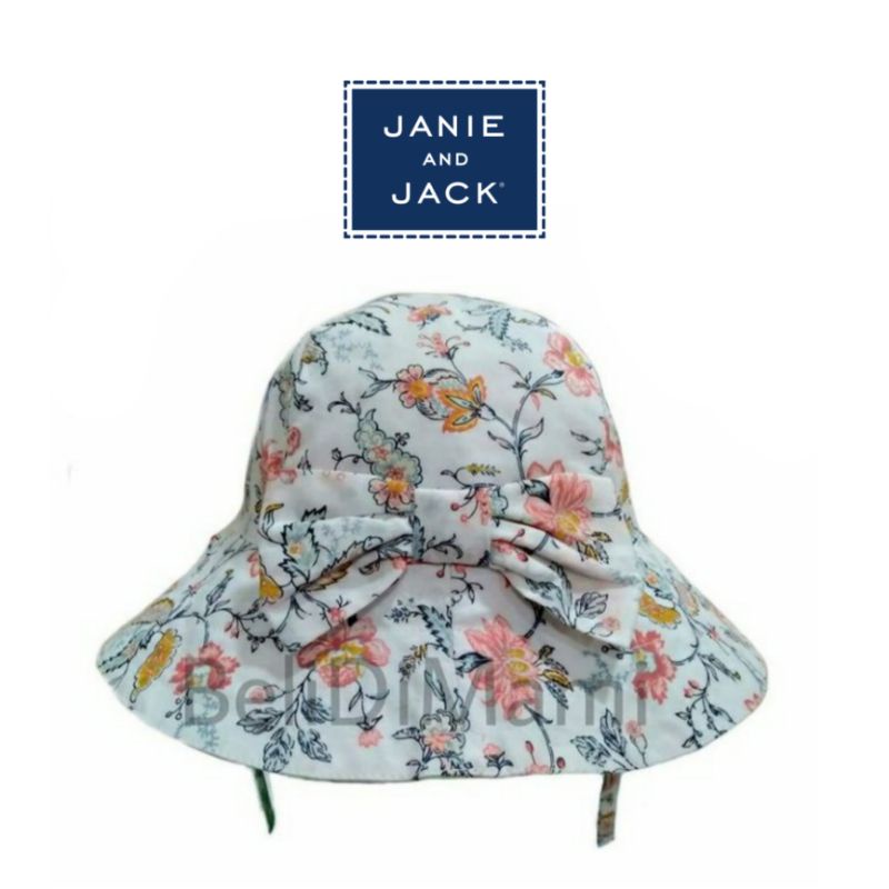 Size 6, 9, 12 bulan. Topi Hat, Kupluk Beanie Anak Bayi - Carter's, Janie & J*ck, Polo Ralph Laure*-Floral Ribbon SunHat