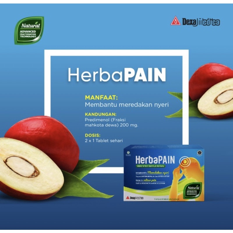 Herbapain box 30 tablet ( herbal nyeri pinggang otot sendi )