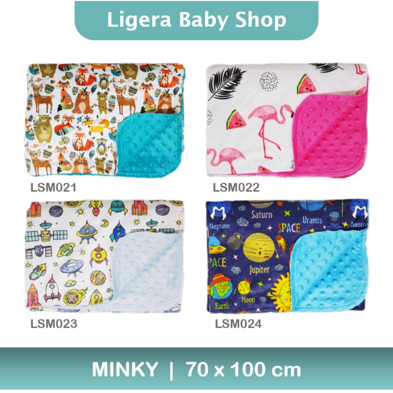 Minky Swaddle Bedong Selimut Kain Bayi Lembut Tebal Import Premium Quality- Pilih Motif