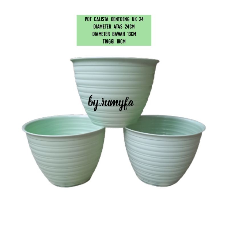 3PCS POT CALISTA OENTOENG 24,POT TAWON 24,POT TAWON PASTEL
