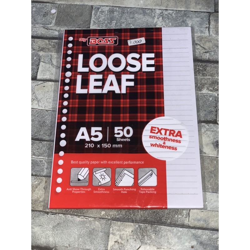 

LOOSE LEAF A5 & B5 / isi file besar dan kecil