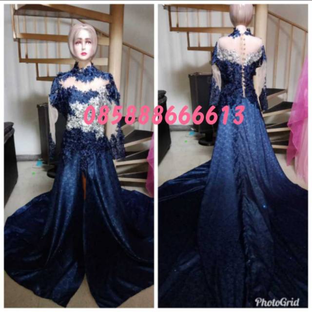 Kebaya pengantin ekor panjang/kebaya ekor
