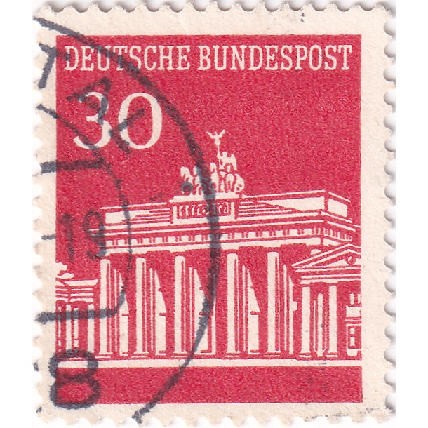 

Prangko Germany 1966 - Brandenburger Tor 30Pfg Used