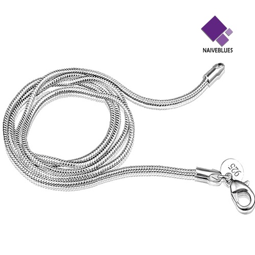 Kalung Rantai Ular 925 Sterling 2mm Dengan Gesper Lobster Untuk Wanita