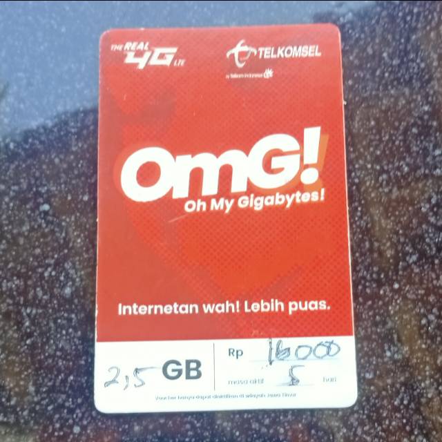 Voucher Telkomsel 2,5 gb