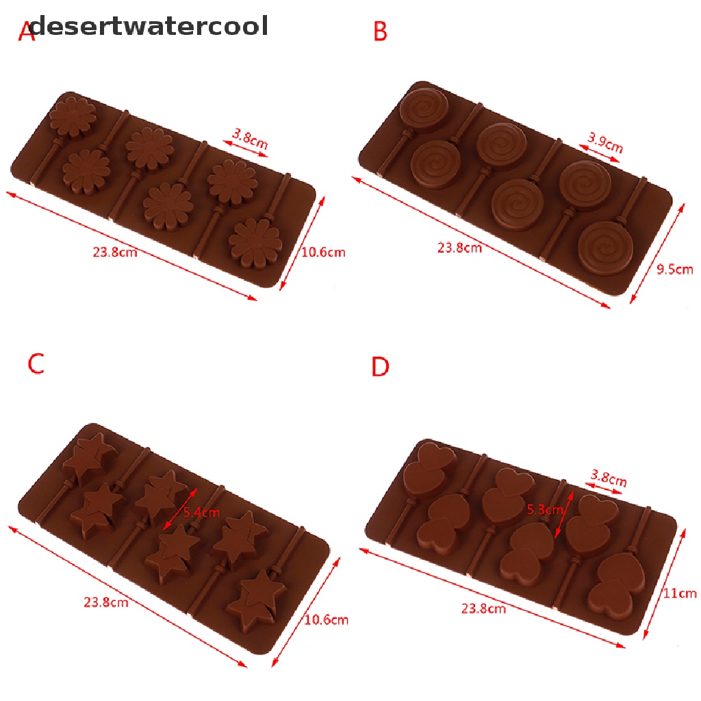 Deid Cetakan Permen Lolipop / Cokelat / Sabun Bahan Silikon Untuk Dekorasi Kue