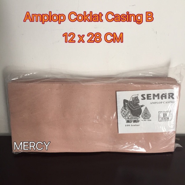Amplop Coklat Casing B (12 x 28 cm).