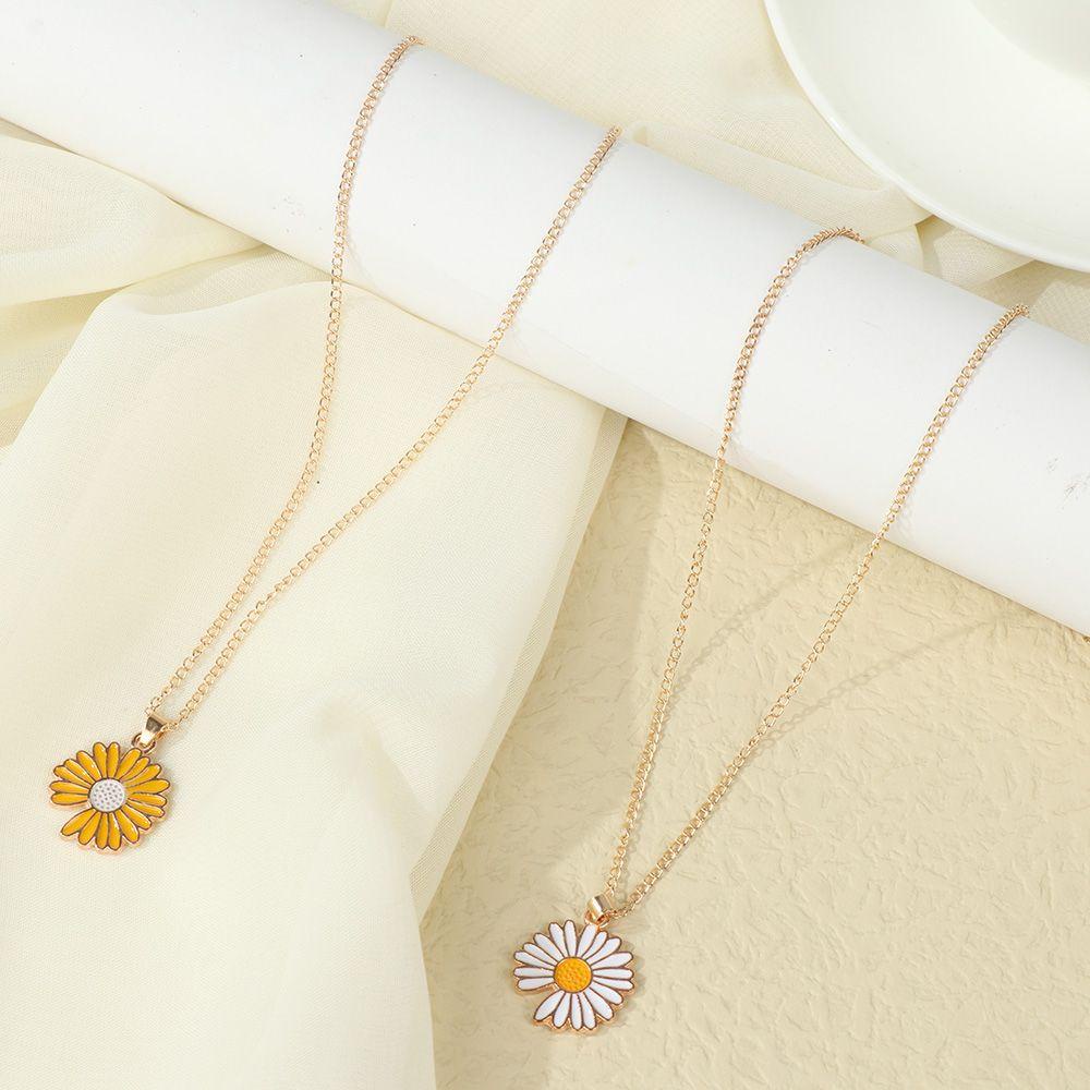 Kalung Bunga LILY Daisy Fashion Liontin Logam Kerah Novelty