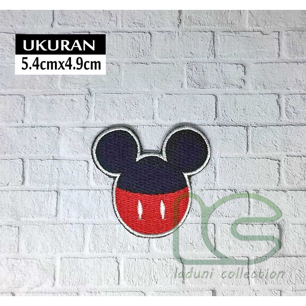 Patch bordir KARAKTER MICKEY MOUSE / MICKEY MOUSE HEAD