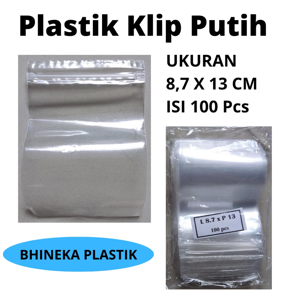 Plastik Klip uk 8,7x13 cm (isi 1000 lbr), plastik obat, plastik zipper