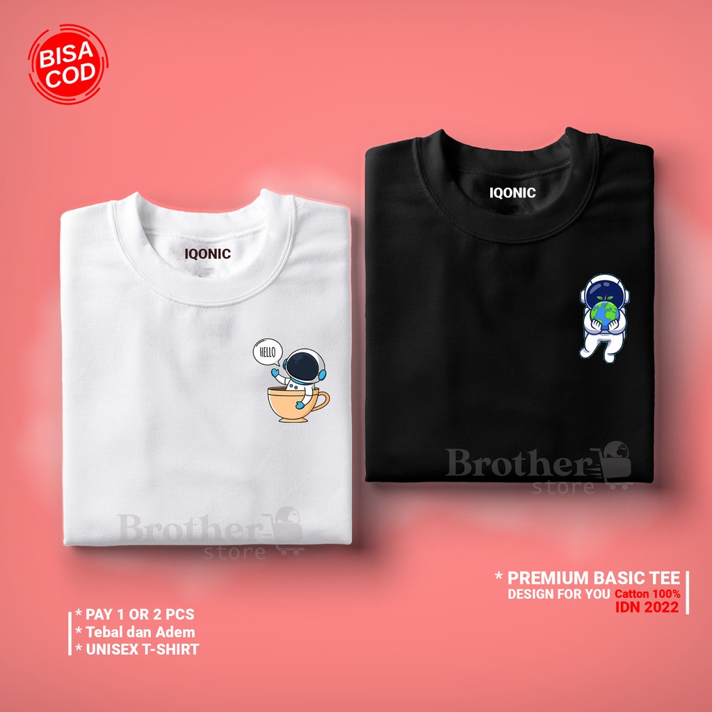 ( PROMO COD ) BROTHER STORE / Kaos Distro Pria / Kaos Distro100% Catoon Combed 24s / Articel Hello Moon