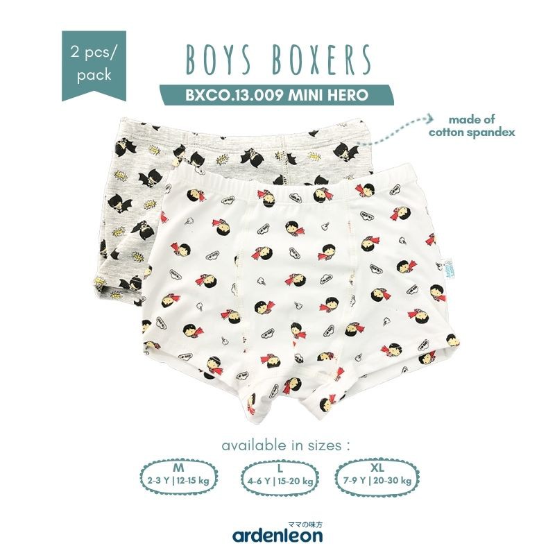 

ARDENLEON (2 pcs) Celana Dalam Anak Boxer Laki-Laki Mini Hero BXCO.13.009