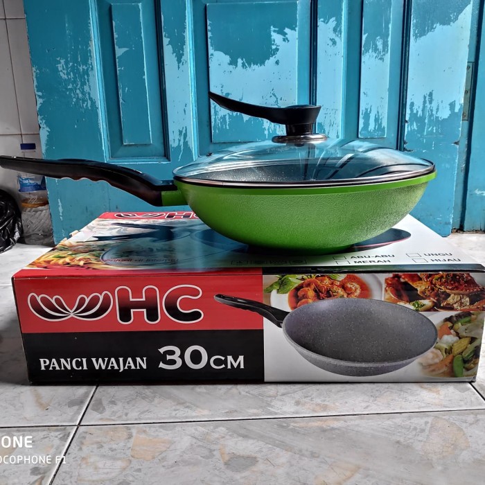 PANCI WAJAN 30CM / WOK PAN 30CM / PANCI TEFLON ANTI LENGKET TERMURAH / PANCI WAJAN HC