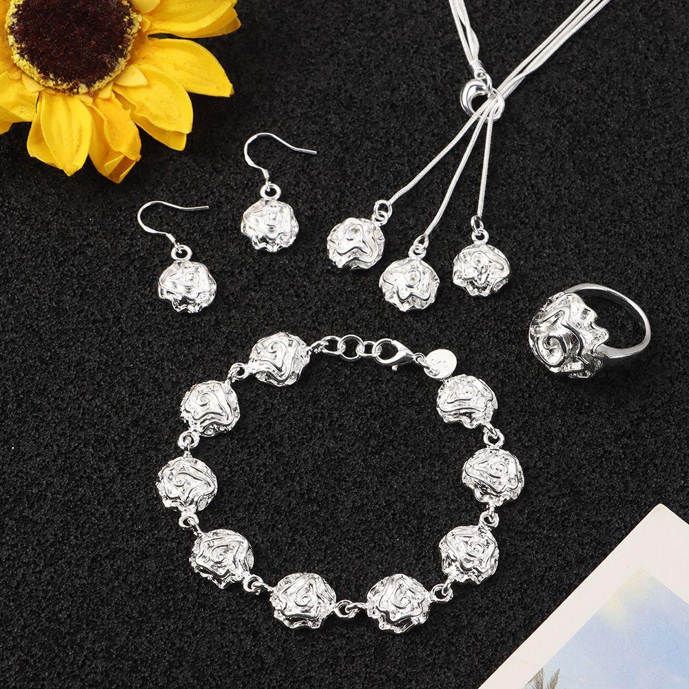 Lily 1set Perhiasan Fashion Kit Indah Capung Hati Bintang Perlengkapan Pernikahan Anting Cincin