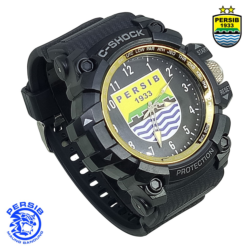 Jam Tangan Persib Outdoor List Gold #LogoMasterPersib Hitam