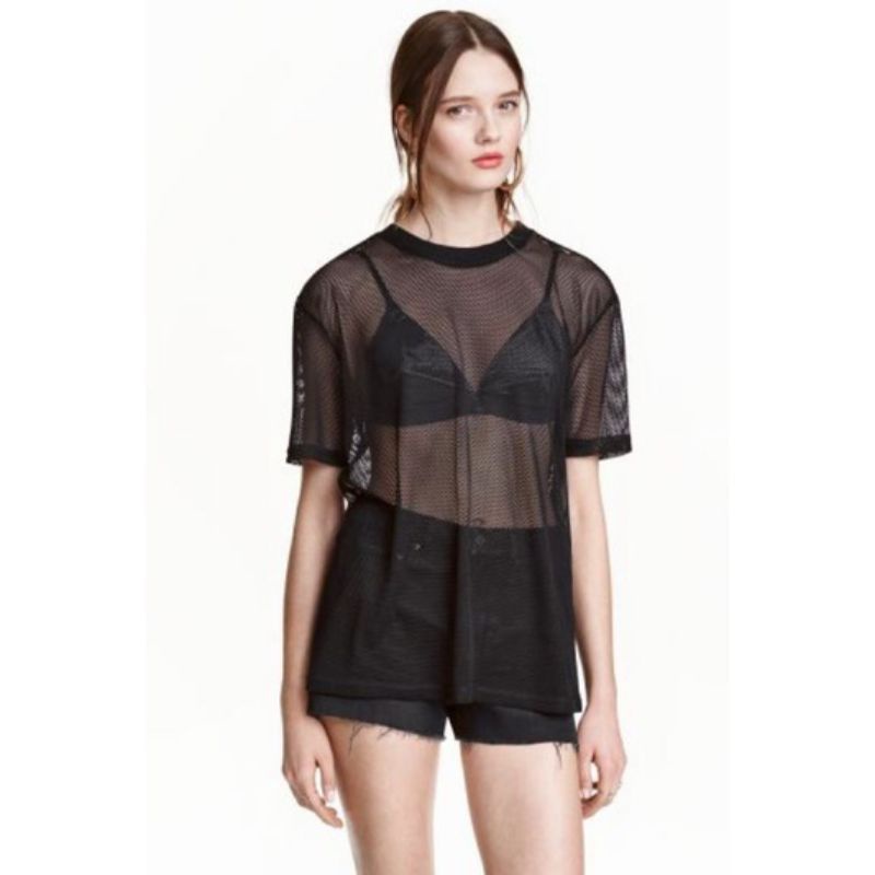 PROMO Hanya hari ini Ts t-shirt Kaos transparan jaring untuk olahraga sports sport sporty transparen