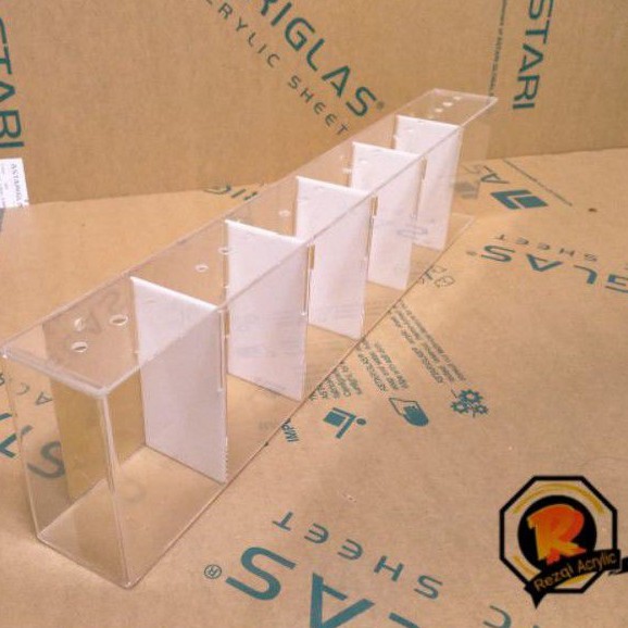 AKRILIK SOLITER CUPANG AQUARIUM MINI 6 KAMAR 54x6x12 2mm