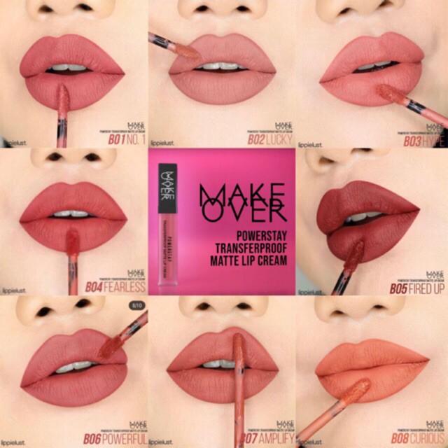 MAKE OVER powerstay tranferproof matte lip cream