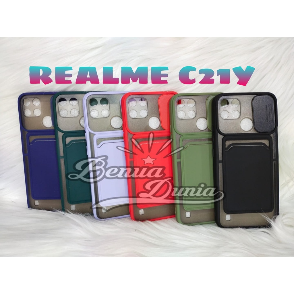 REALME C21Y -REALME C20/C1 2021 / CASE SLEDING PLUS SLOT CARD PELINDUNG KAMERA REALME C21Y -REALME C20/C1 2021 - BD
