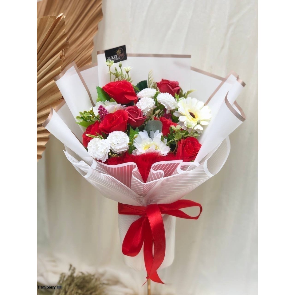 buket bunga palsu ukuran besar hadiah wisuda ulang tahun anniversary buket bunga artificial