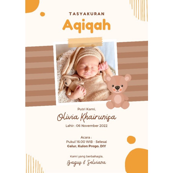 Undangan Digital Aqiqah Gambar Statis Png