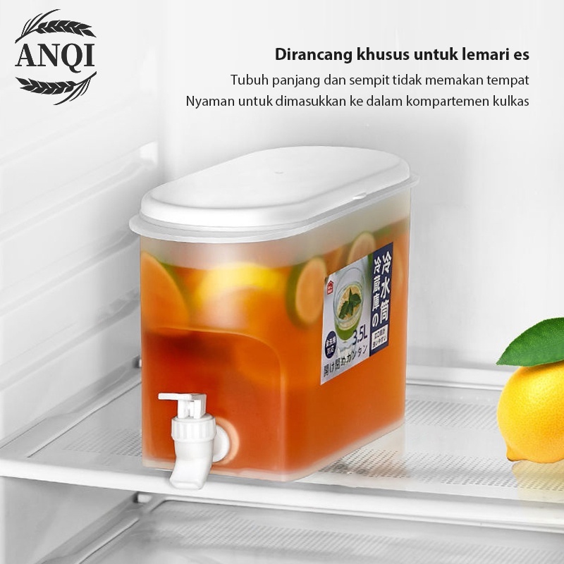 ANQI 1888 Juice Dispenser PORTABLE MINUMAN KULKAS 3,5 litter/ water jug dispenser VS-46