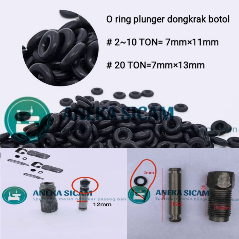 O RING plunger dongkrak/seal pompa dongkrak 2~10ton/20ton