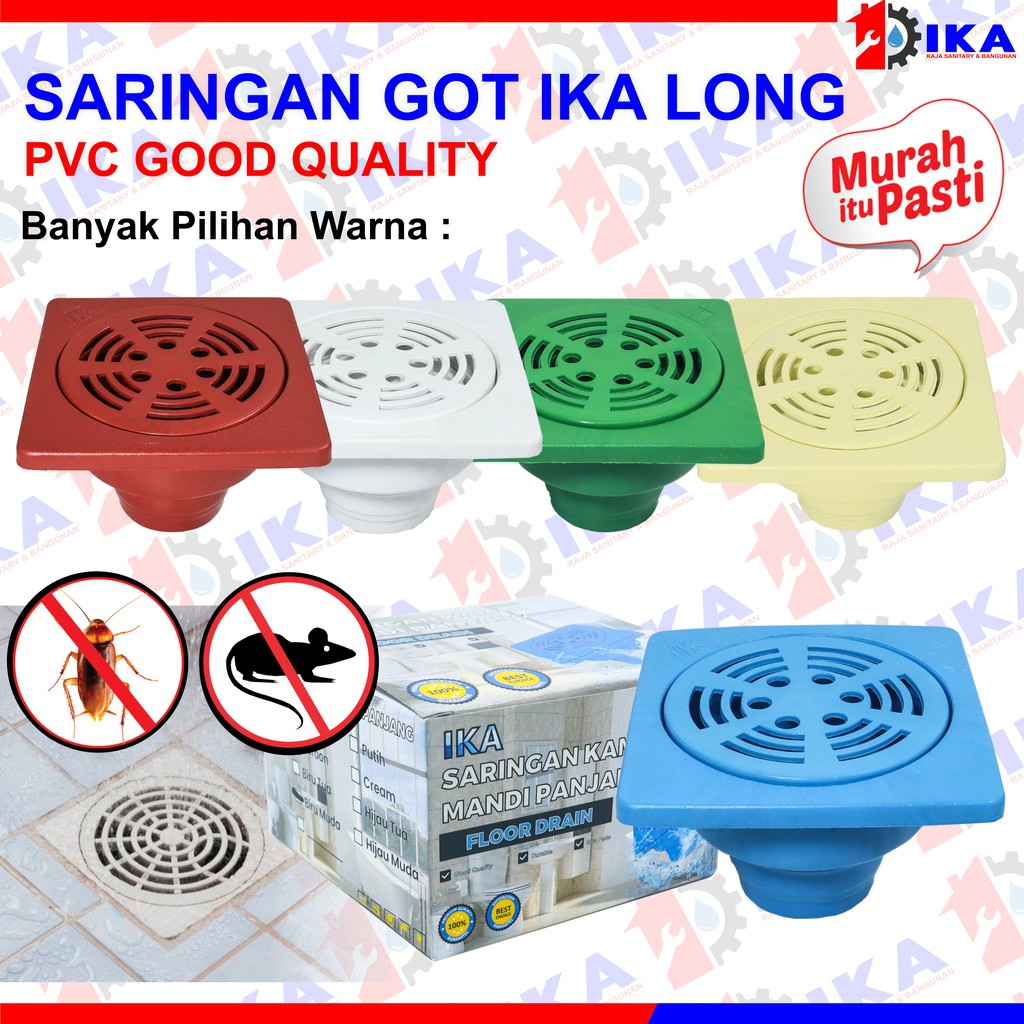 IKA Saringan Got Tebal Plastik PVC Kamar Mandi Toilet Plastic Floor Drain Air WC