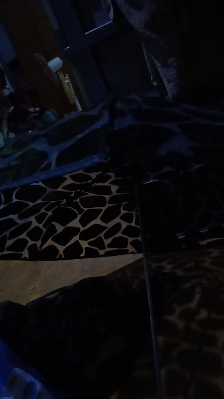 Payung Lipat 3 Plastik Transparan Motif / Hitam - 3502