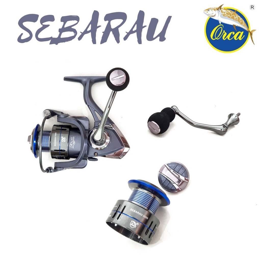 Reel Pancing Orca Sebarau 1000 2000 3000 4000 6000 Power Handle Spool5 BB