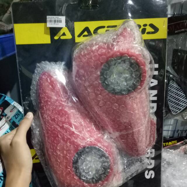 Handguard Motor Lampu Acerbis warna merah