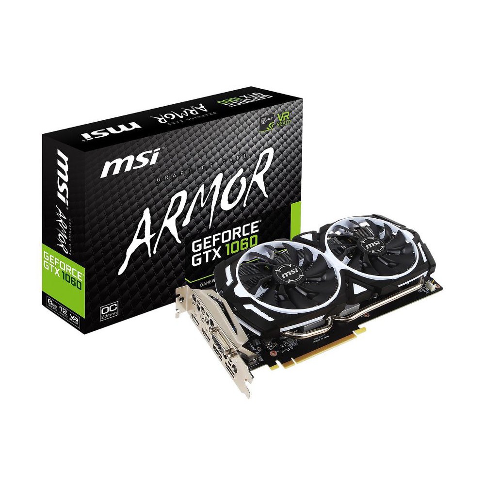 MSI GeForce GTX 1060 DirectX 12 GTX 1060 ARMOR 6G OCV1 6GB 192-Bit Best Quality