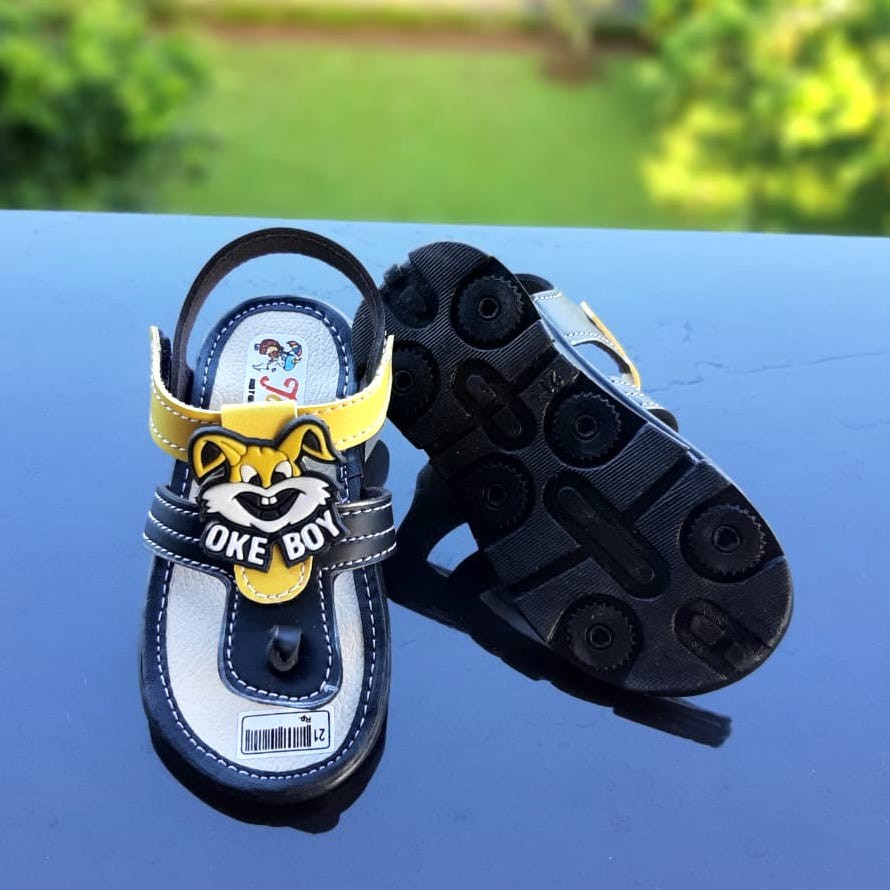 TOKOERS SDL10 Sepatu Sandal Kulit Sintetis Tali Perepet Anak Laki Laki Umur 1 2 3 4 5 6 tahun