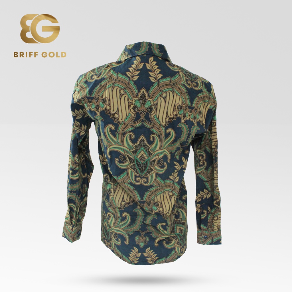 Kemeja Batik Briffgold Surakarta Parang Katun Slimfit