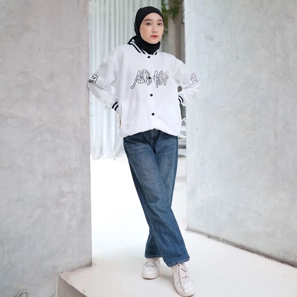 Jaket Baseball Base Ball ARAJNP bisa utnuk Wanita/Pria