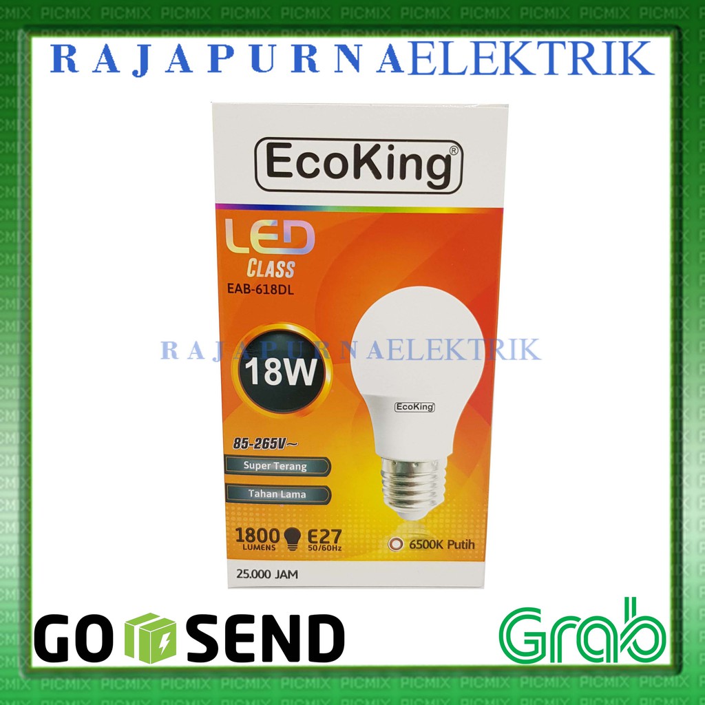 LAMPU LED 18W - 18 watt ECOKING SUPER TERANG - TAHAN LAMA