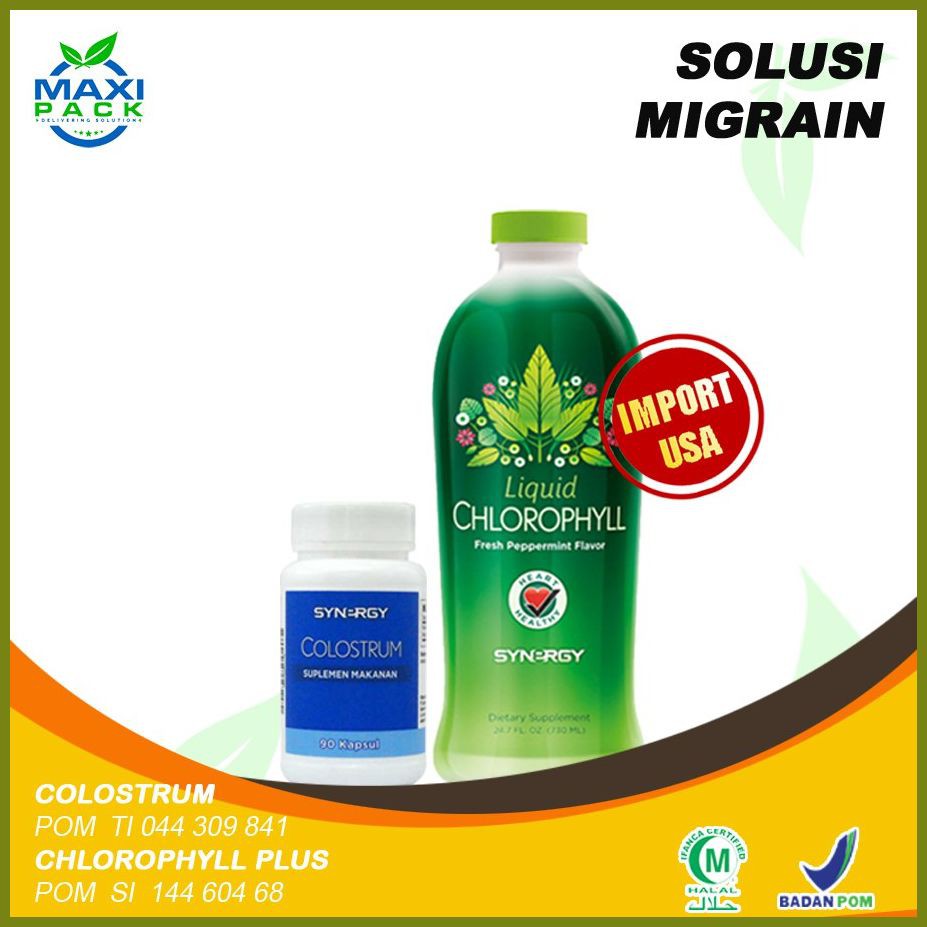 ¨793¨ MaxiPack Colostrum + Klorofil - Obat Sakit Kepala Bagian Belakang Sebelah Kanan ˜