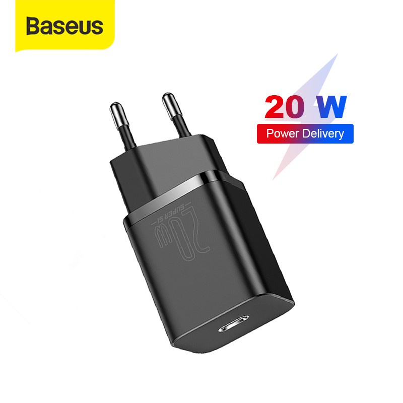 Baseus Kepala Charger Super Si Quick Charger Type C PD 20W iPhone 12