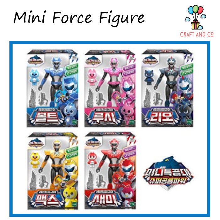 Mainan anak Figure robot figure  mini force miniforce Volt Sammy Max Lucy Leo ORI Korea