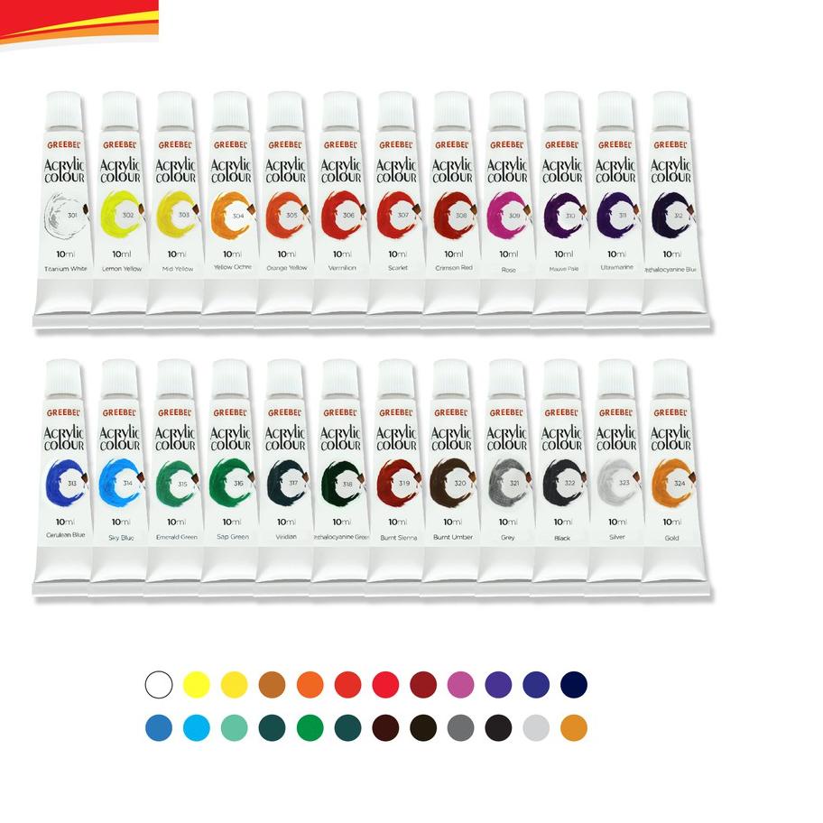 

STAR GREEBEL Cat Akrilik / Acrylic Colour / Acrylic Paint 10ml (24pcs/box