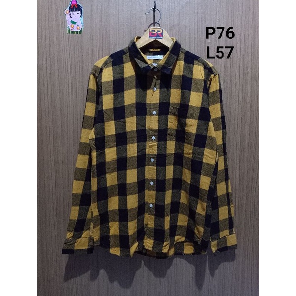 kemeja flanel browny
