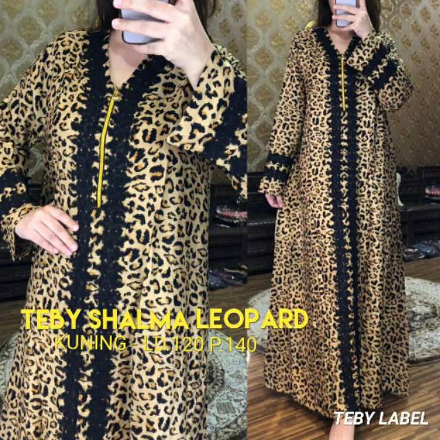 Daster Arab Teby Shalma Leopard by Teby (ORI)