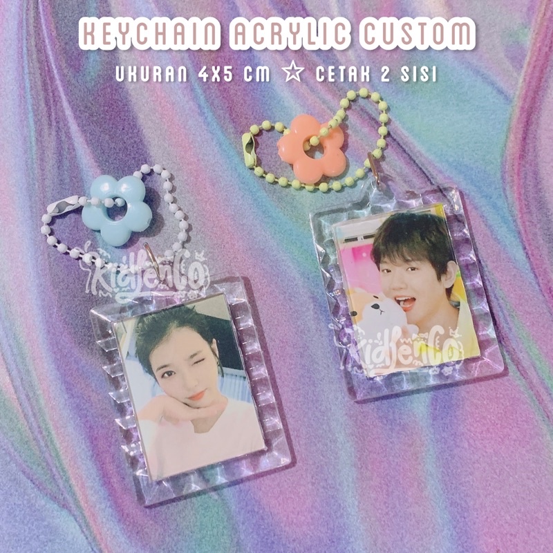 TANPA PO❣️ custom acrylic keychain 2 sisi ♡ costum key chain keyring key ring gantungan kunci ganci akrilik kpop txt