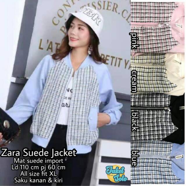 Jaket Import Wanita Zara Suede Lengan Panjang Limited / Woman Import Suede Zara Jacket